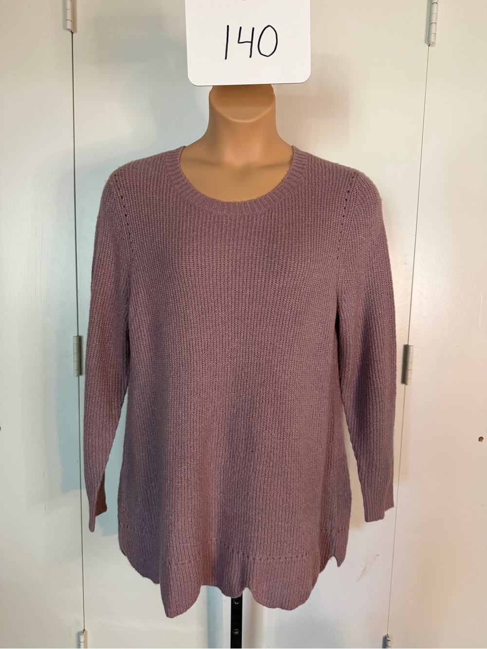 Lane Bryant Mauve Crewneck Tunic Sweater
